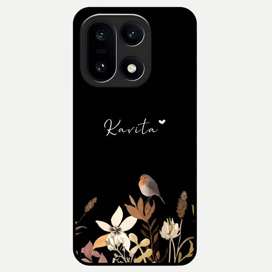  Quiet Garden Tune Custom Name Glass Case For Oneplus 15 back cover – full design glossy printed glass finish
