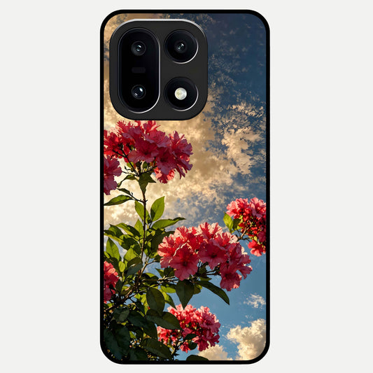  Red Bloom Skies Glass Case For Oneplus 15 back cover – full design glossy printed glass finish