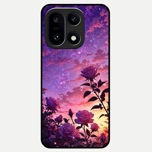 Starlit Rose Twilight Glass Case For Oneplus 15 back cover – full design glossy printed glass finish