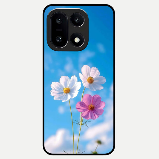  Tripple Flowers With Sky Glass Case For Oneplus 15 back cover – full design glossy printed glass finish