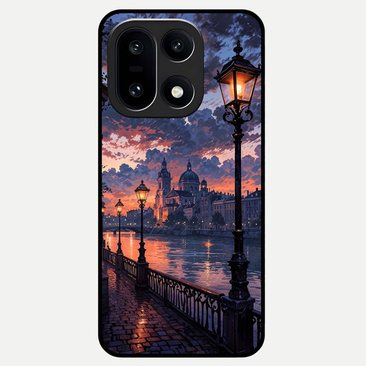  Twilight River Lights Glass Case For Oneplus 15 back cover – full design glossy printed glass finish
