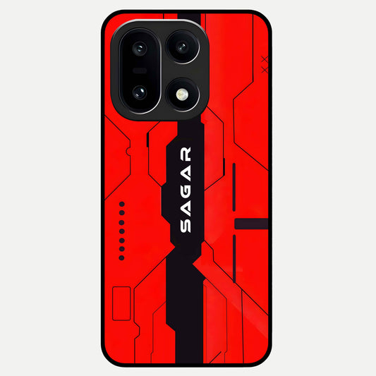  Voltage Rise CYBERPUNK Custom Name Glass Case For Oneplus 15 back cover – personalized glossy printed glass finish