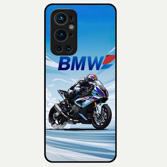  BMW Power Drift Glass Case For OnePlus 9 Pro back cover – full design glossy printed glass finish