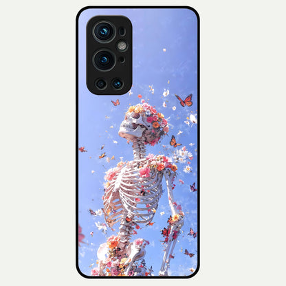  Bloom Beyond Bones Glass Case For OnePlus 9 Pro back cover – full design glossy printed glass finish