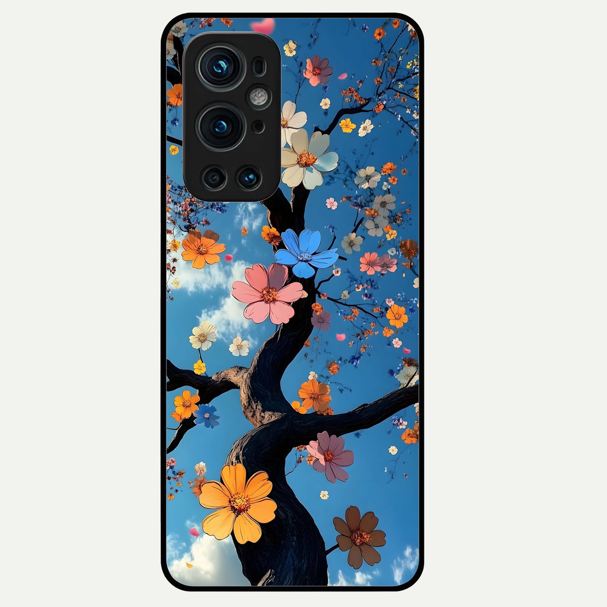  Blossom Dream Sky Glass Case For OnePlus 9 Pro back cover – full design glossy printed glass finish