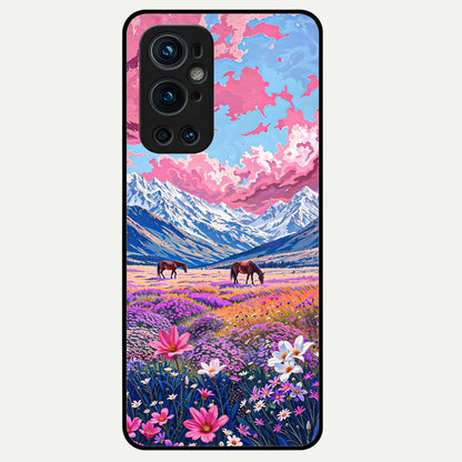  Blossom Valley Dream Glass Case For OnePlus 9 Pro back cover – full design glossy printed glass finish