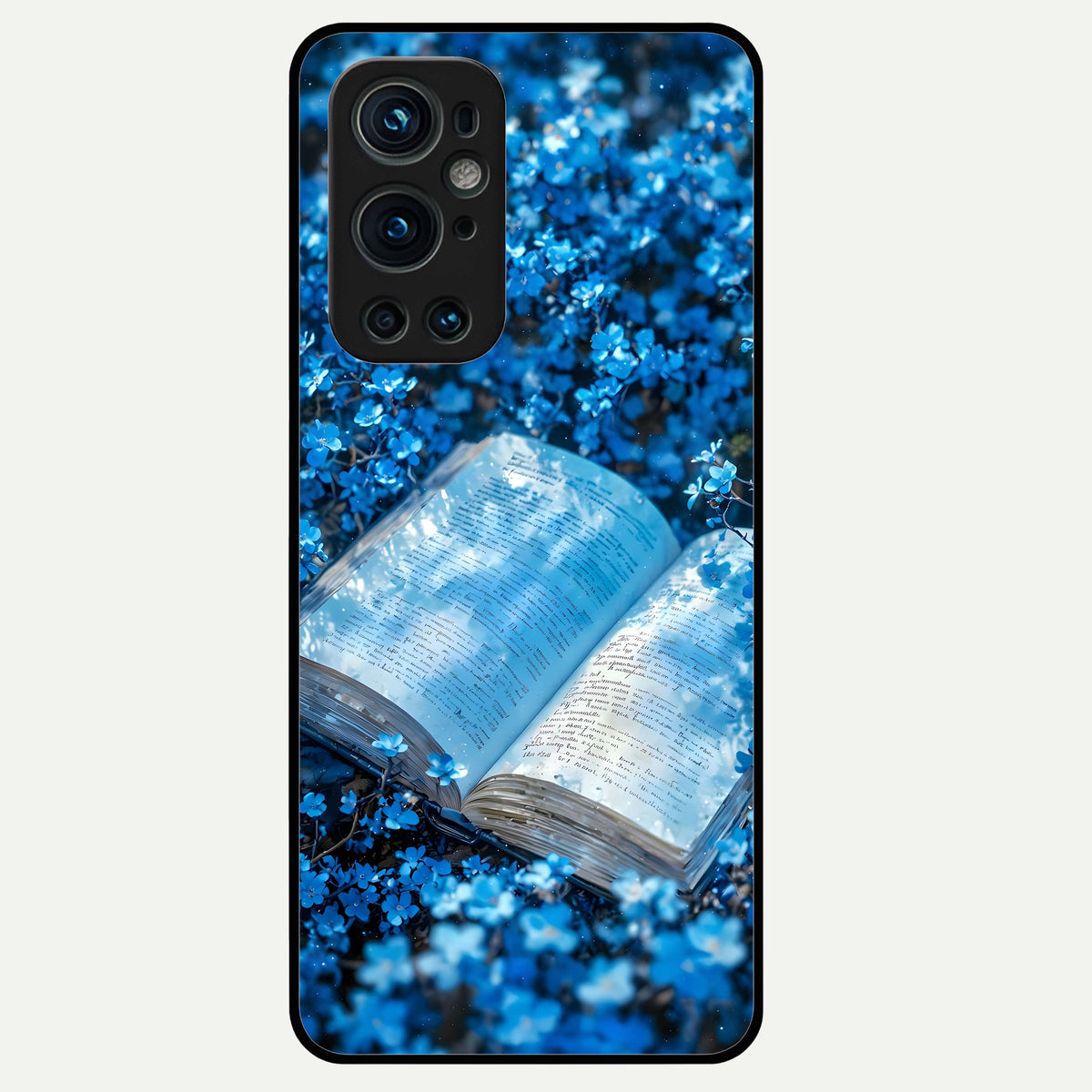  Blue Bloom Tales Glass Case For OnePlus 9 Pro back cover – full design glossy printed glass finish