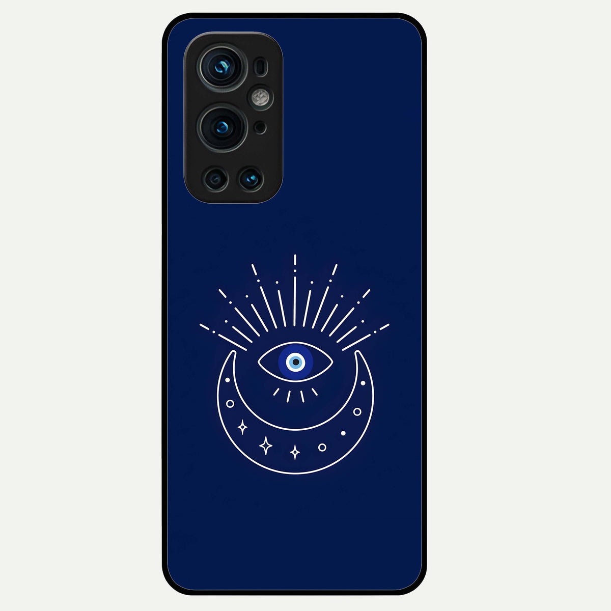  Blue Evil Eye Glass Case For OnePlus 9 Pro back cover – full design glossy printed glass finish
