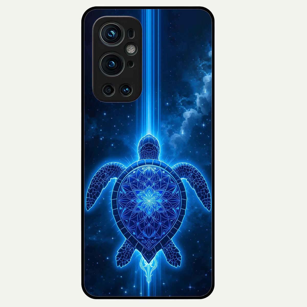  Blue Galaxy Turtle Glass Case For OnePlus 9 Pro back cover – full design glossy printed glass finish