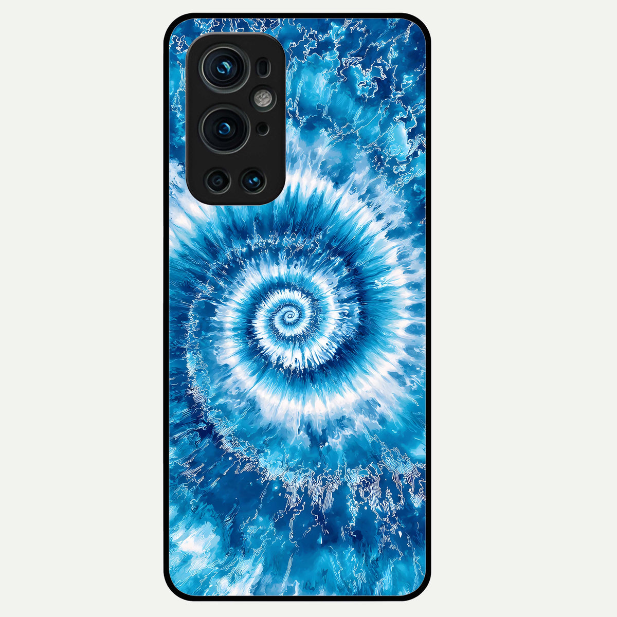  Blue Galaxy Wave Glass Case For OnePlus 9 Pro back cover – full design glossy printed glass finish