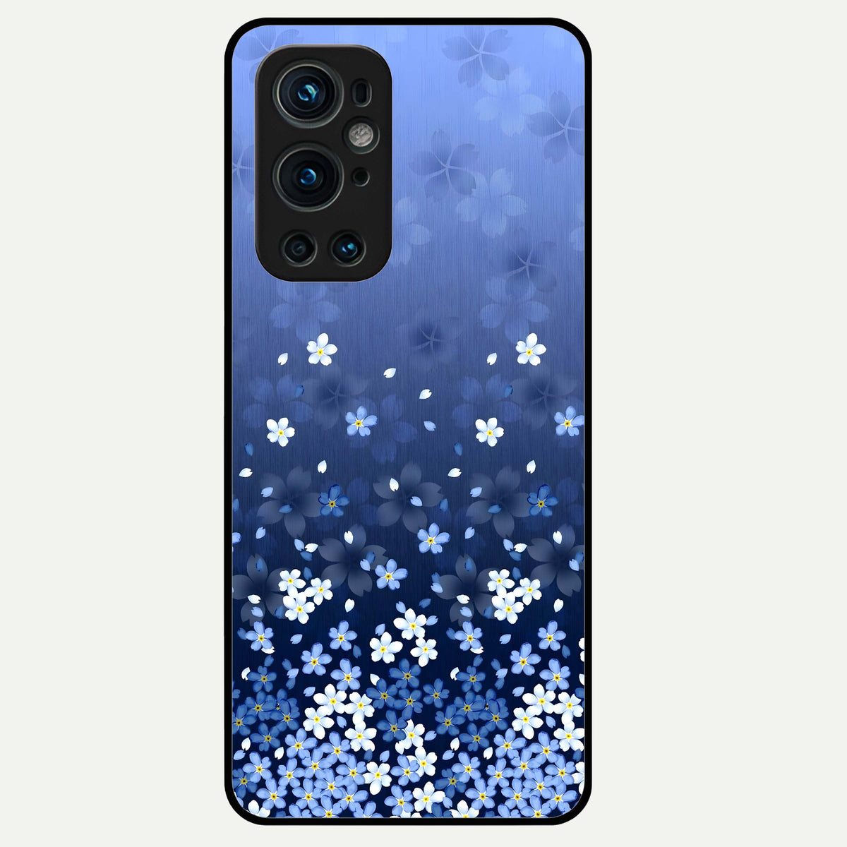  Blue Starry Glass Case For OnePlus 9 Pro back cover – full design glossy printed glass finish