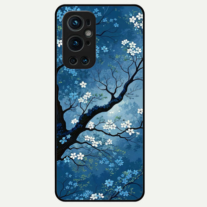  Blue Tree Serenity Glass Case For OnePlus 9 Pro back cover – full design glossy printed glass finish
