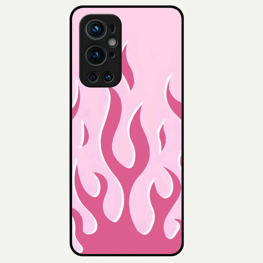  Blush Flame Energy Glass Case For OnePlus 9 Pro back cover – full design glossy printed glass finish