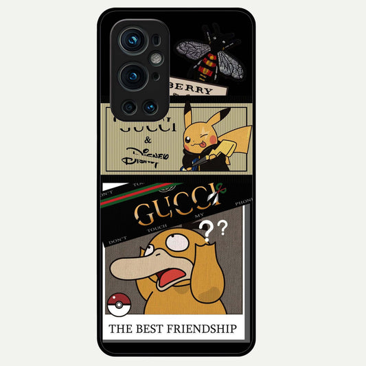  Cartoon Brand Play Mashup Glass Case For OnePlus 9 Pro back cover – full design glossy printed glass finish