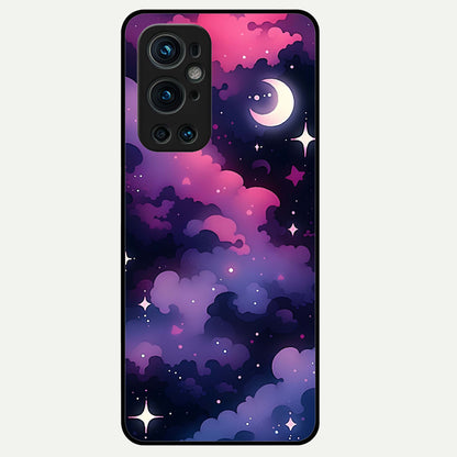  Celestial Moon Magic Glass Case For OnePlus 9 Pro back cover – full design glossy printed glass finish