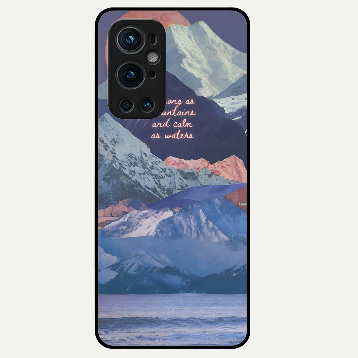  Celestial Mountain Calm Glass Case For OnePlus 9 Pro back cover – full design glossy printed glass finish