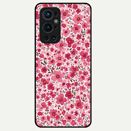  Cherry Blossom Charm Glass Case For OnePlus 9 Pro back cover – full design glossy printed glass finish