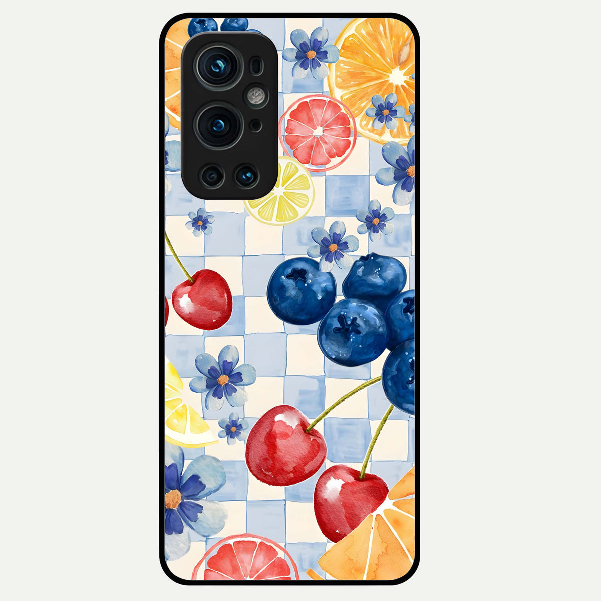  Citrus Bloom Joy Glass Case For OnePlus 9 Pro back cover – full design glossy printed glass finish