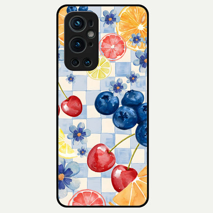  Citrus Bloom Joy Glass Case For OnePlus 9 Pro back cover – full design glossy printed glass finish