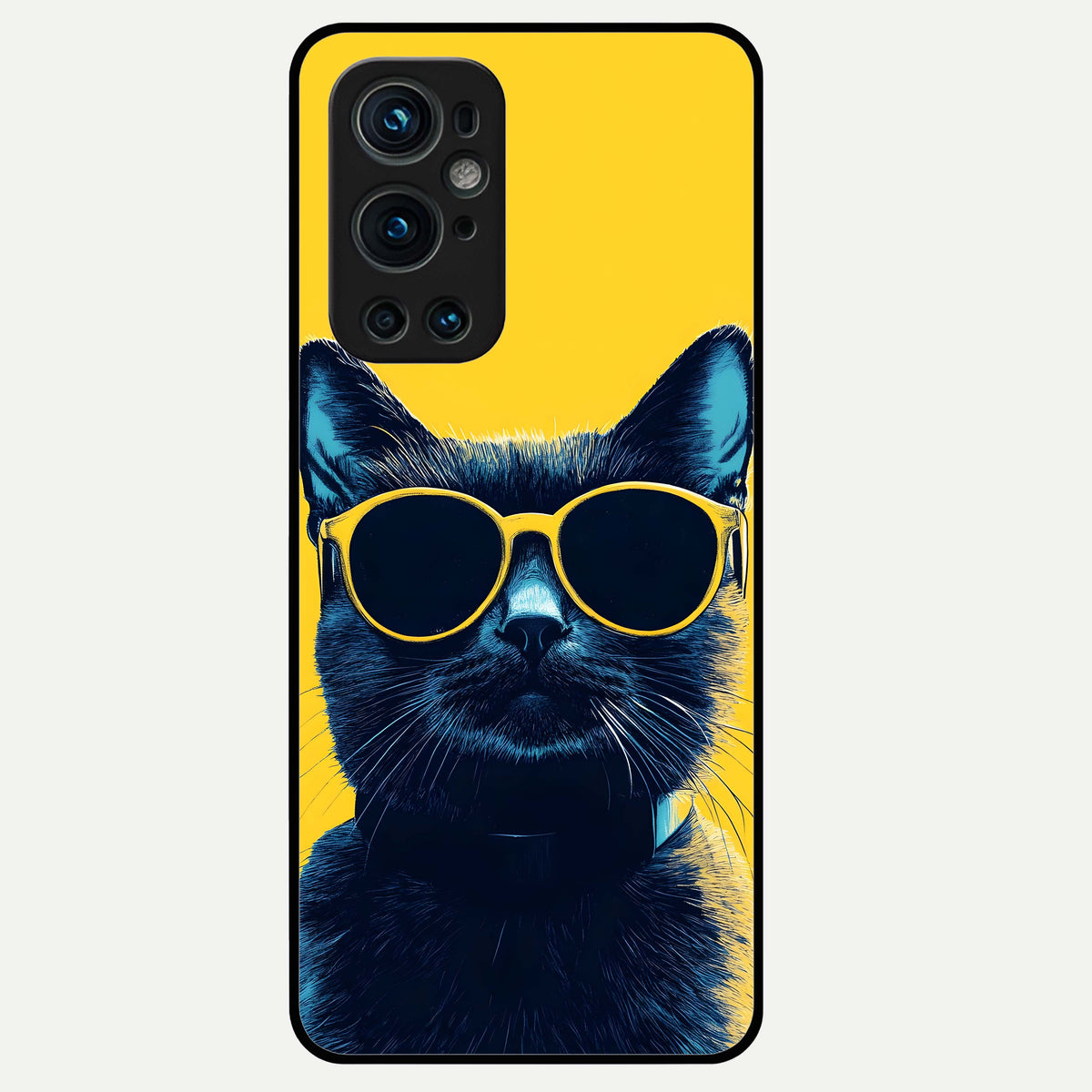  Cool Cat Vibes Glass Case For OnePlus 9 Pro back cover – full design glossy printed glass finish