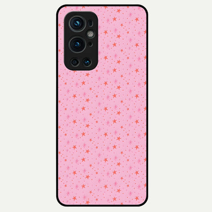 Cosmic Pink Sparkle Glass Case For OnePlus 9 Pro back cover – full design glossy printed glass finish