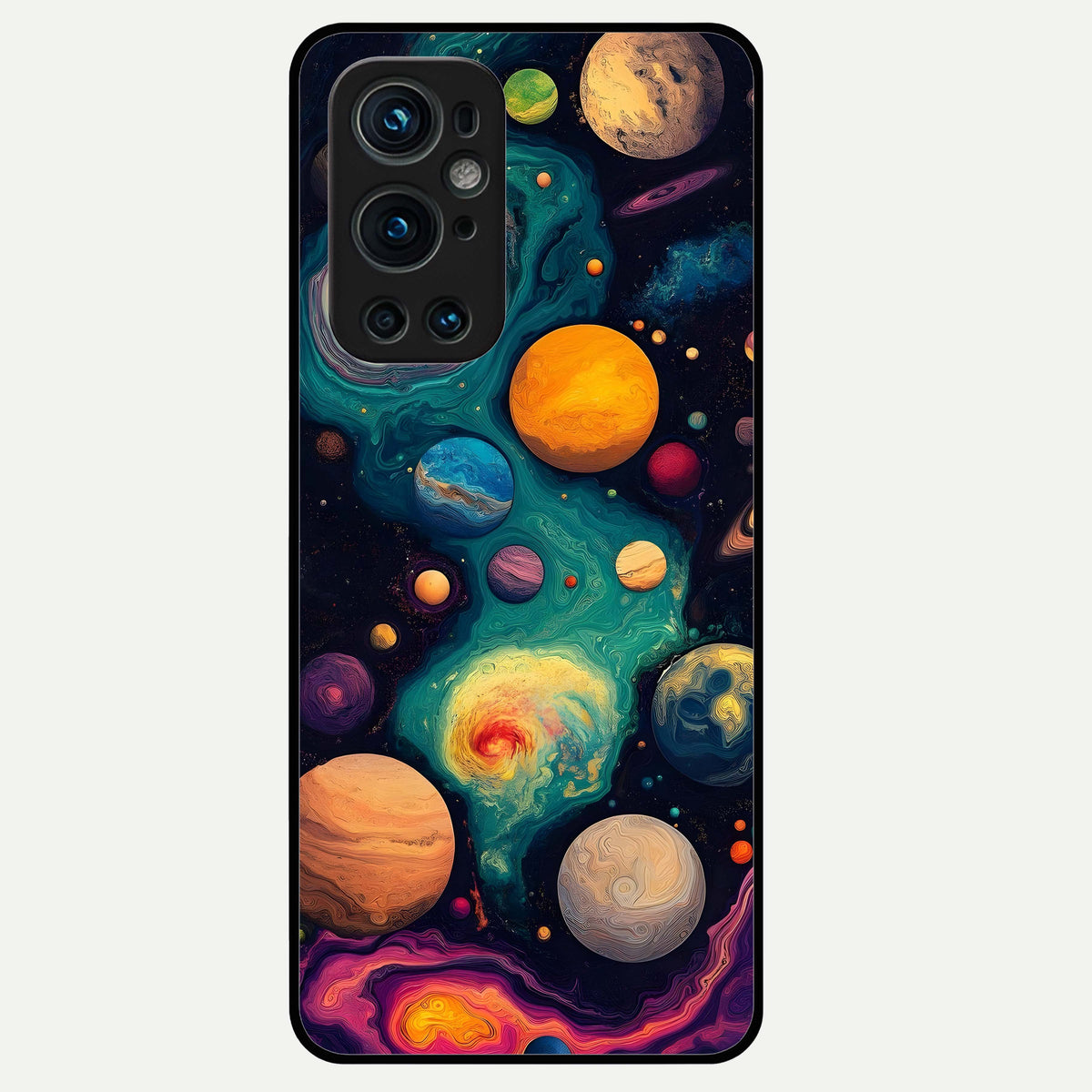  Cosmic Planet Journey Glass Case For OnePlus 9 Pro back cover – full design glossy printed glass finish
