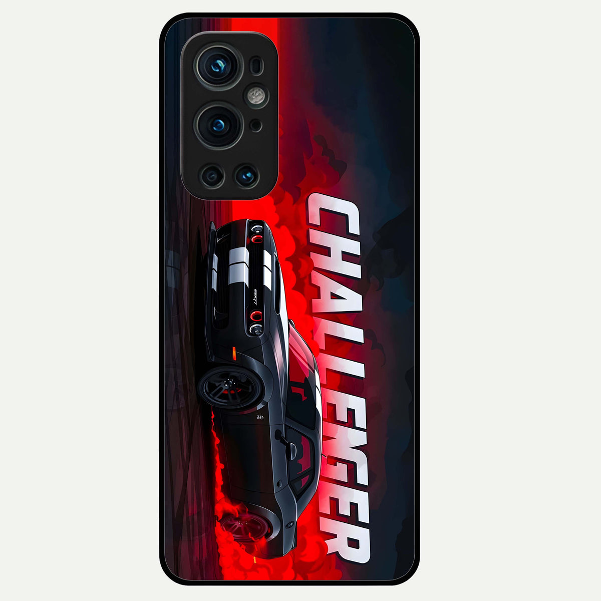  Crimson Challenger Fury Glass Case For OnePlus 9 Pro back cover – full design glossy printed glass finish