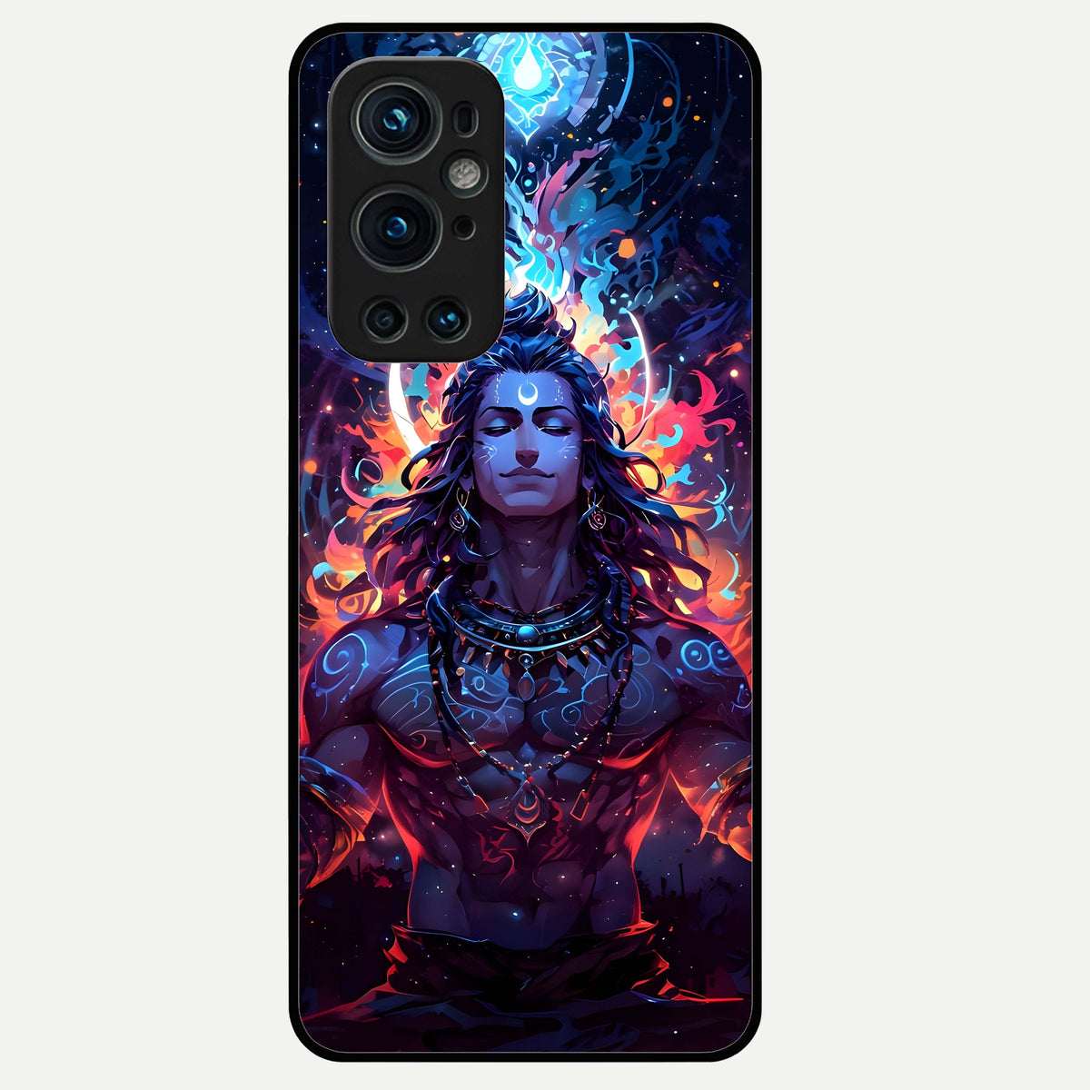 Divine Fire Shiv Glass Case For OnePlus 9 Pro back cover – full design glossy printed glass finish