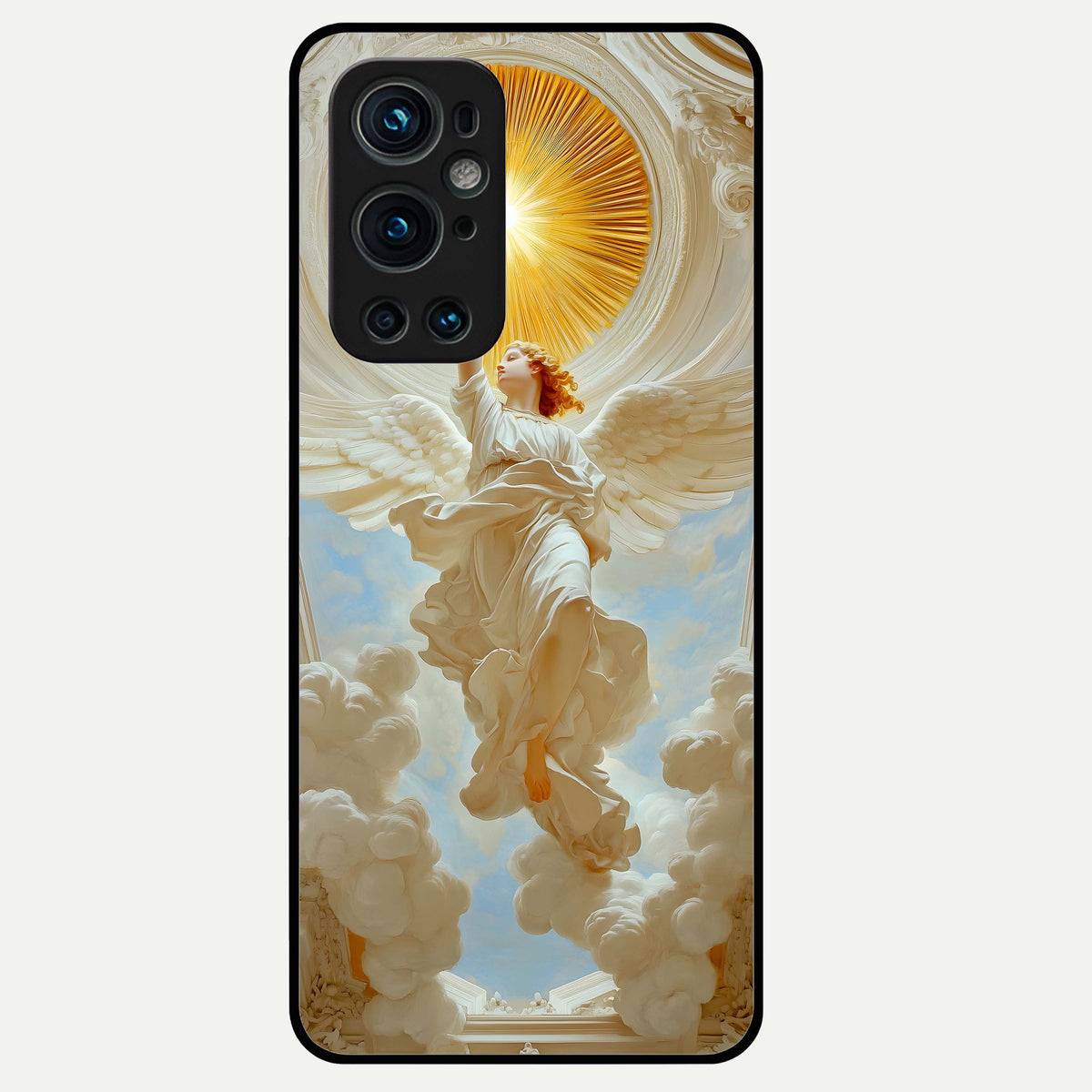  Divine Light Angel Glass Case For OnePlus 9 Pro back cover – full design glossy printed glass finish