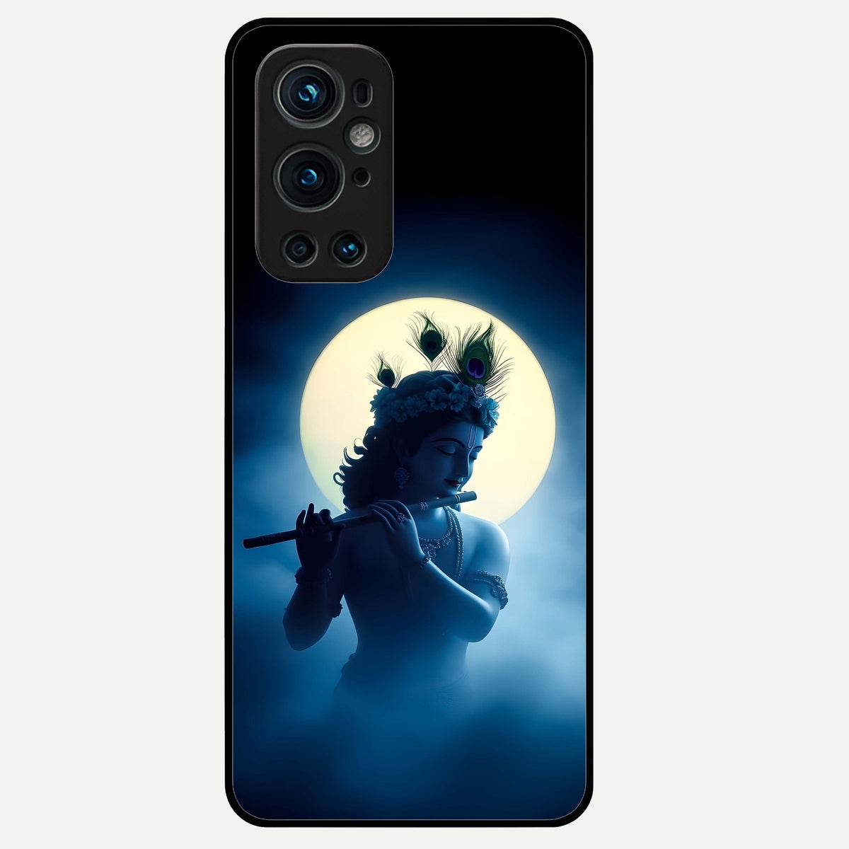  Divine Moon Flute Glass Case For OnePlus 9 Pro back cover – full design glossy printed glass finish