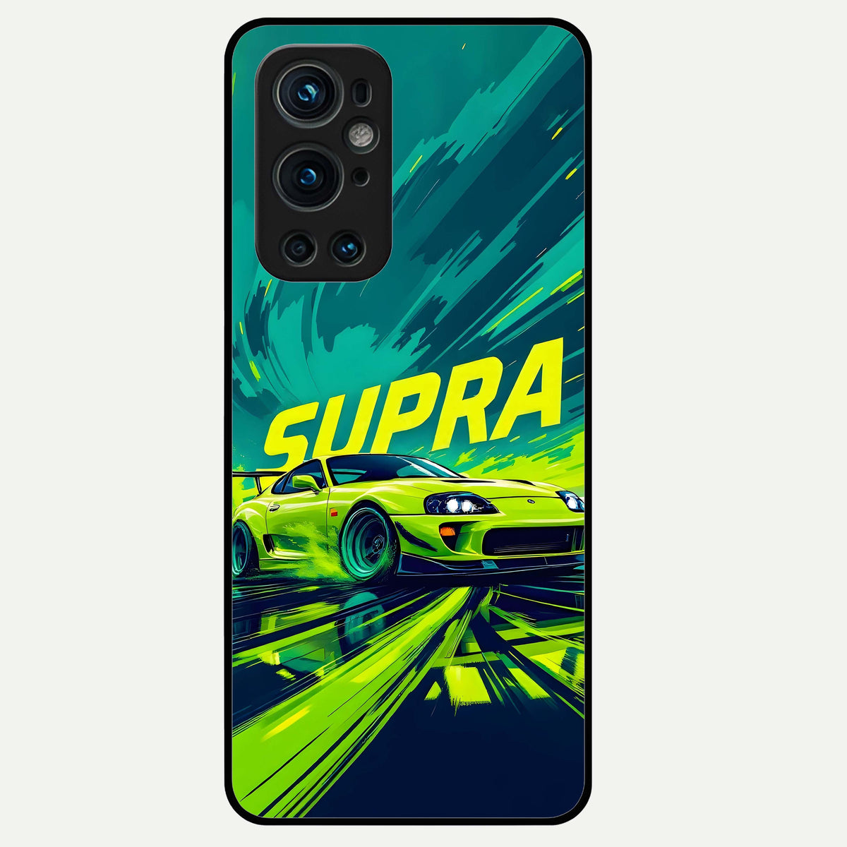  Electric Supra Thunder Glass Case For OnePlus 9 Pro back cover – full design glossy printed glass finish