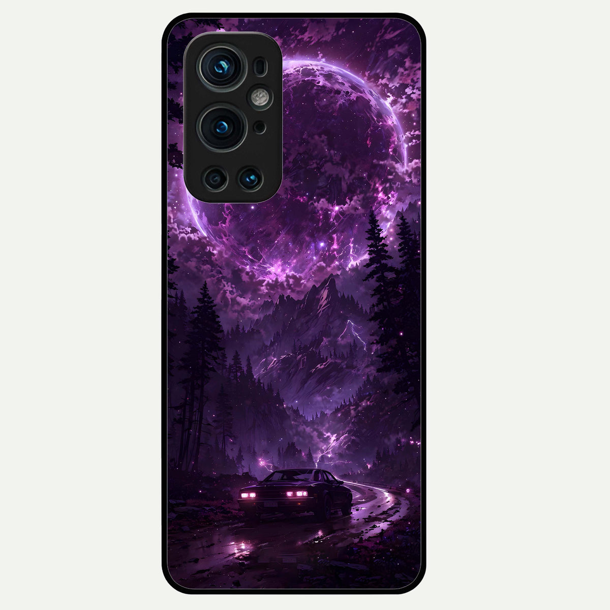  Eternal Cosmic Drive Glass Case For OnePlus 9 Pro back cover – full design glossy printed glass finish