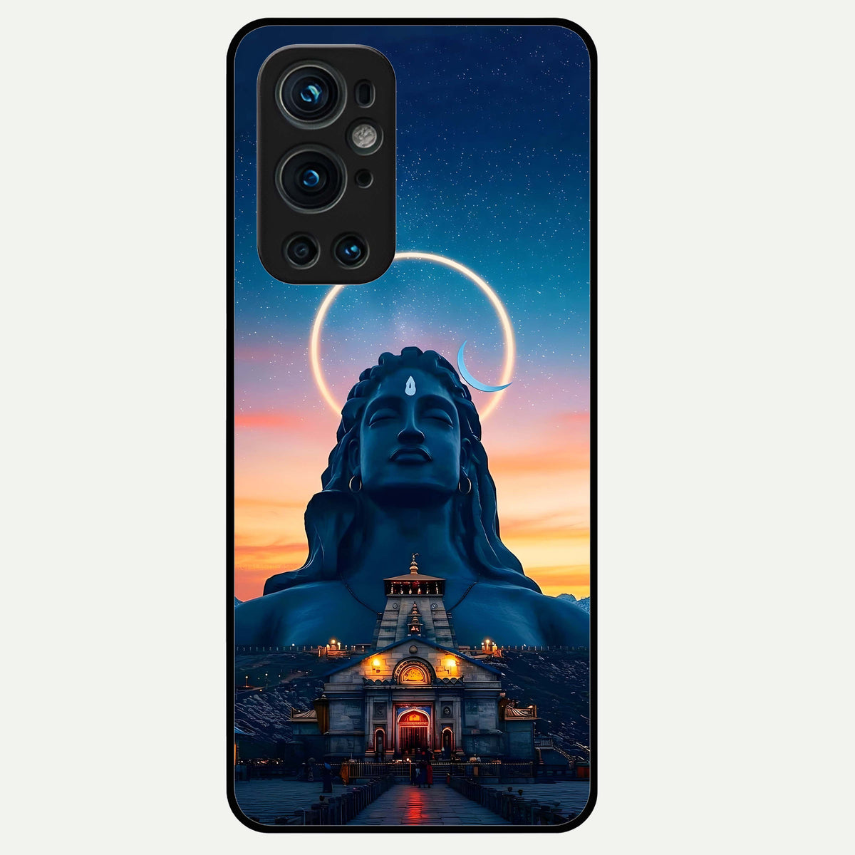  Eternal Shiva Aura Glass Case For OnePlus 9 Pro back cover – full design glossy printed glass finish