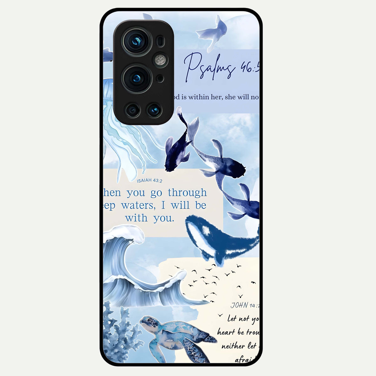  Faithful Ocean Promise Glass Case For OnePlus 9 Pro back cover – full design glossy printed glass finish