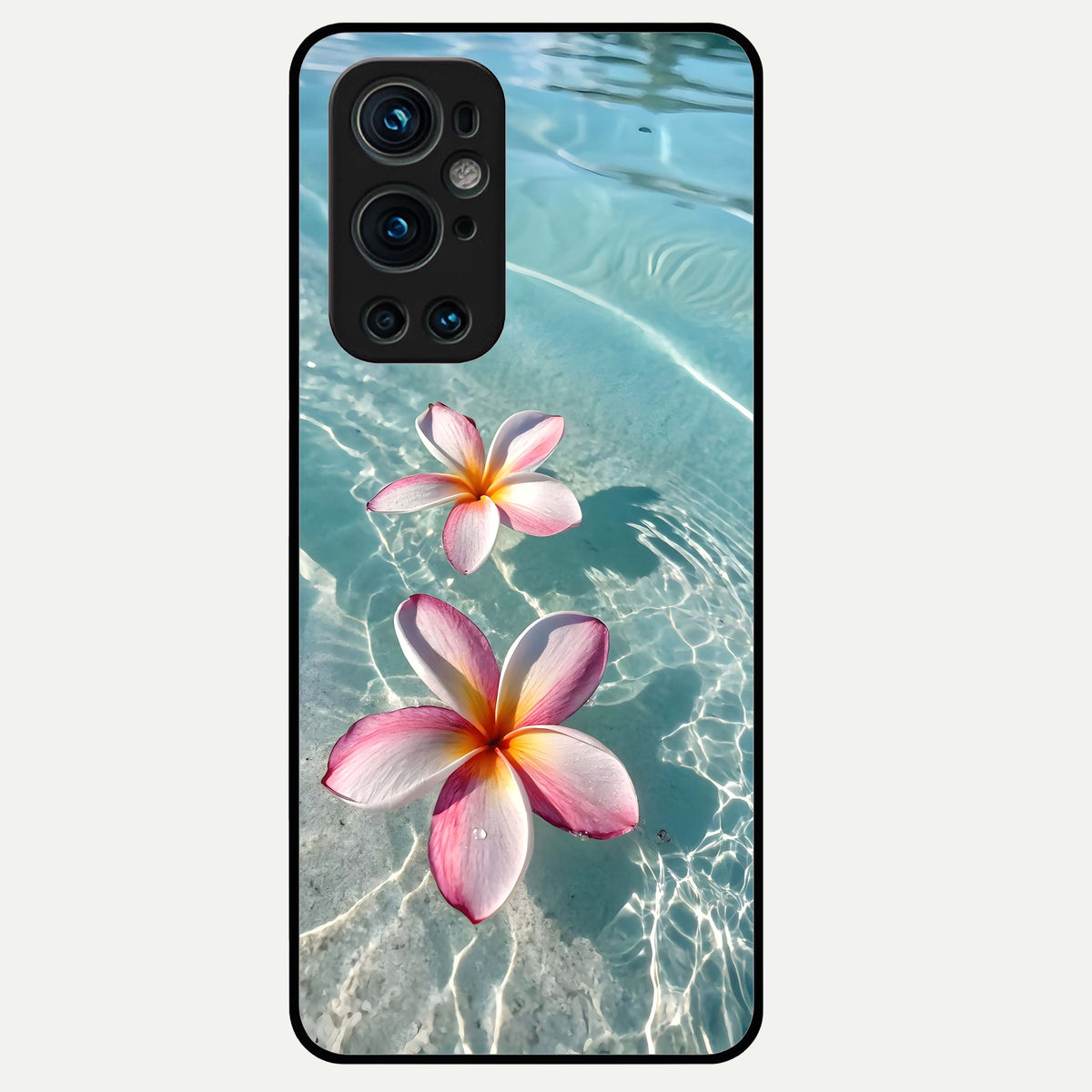  Floating Bloom Bliss Glass Case For OnePlus 9 Pro back cover – full design glossy printed glass finish