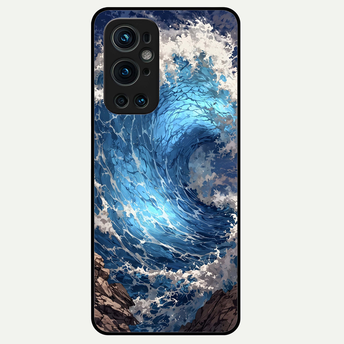  Giant Ocean Wave Glass Case For OnePlus 9 Pro back cover – full design glossy printed glass finish