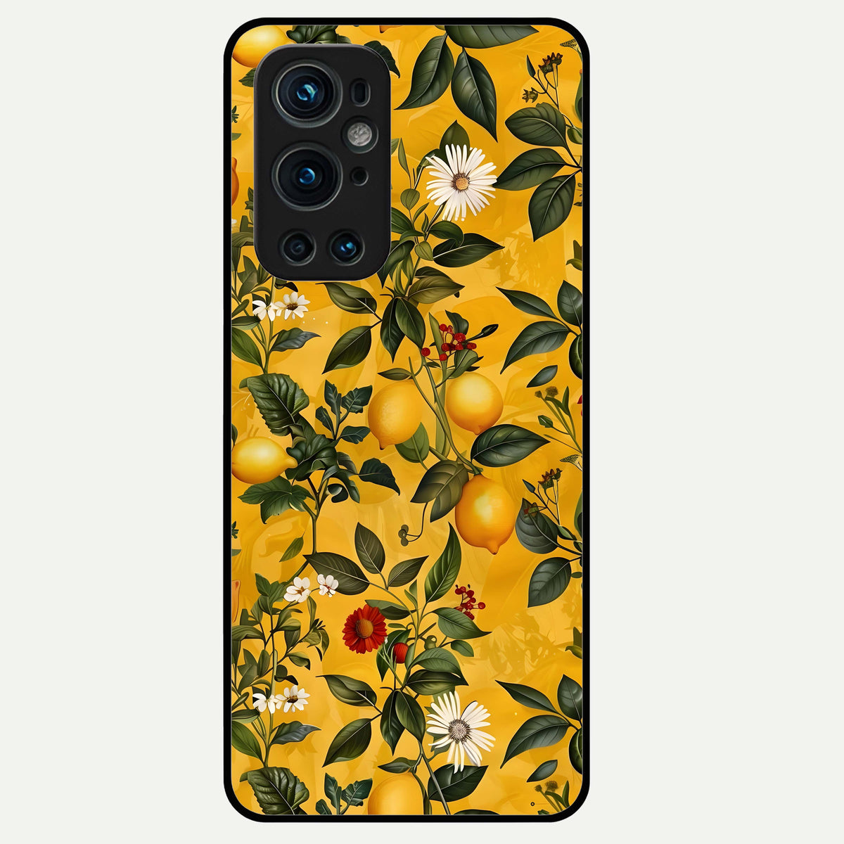 Golden Lemon Field Glass Case For OnePlus 9 Pro back cover – full design glossy printed glass finish