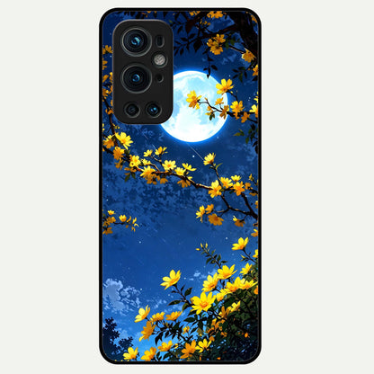  Golden Night Glow Glass Case For OnePlus 9 Pro back cover – full design glossy printed glass finish