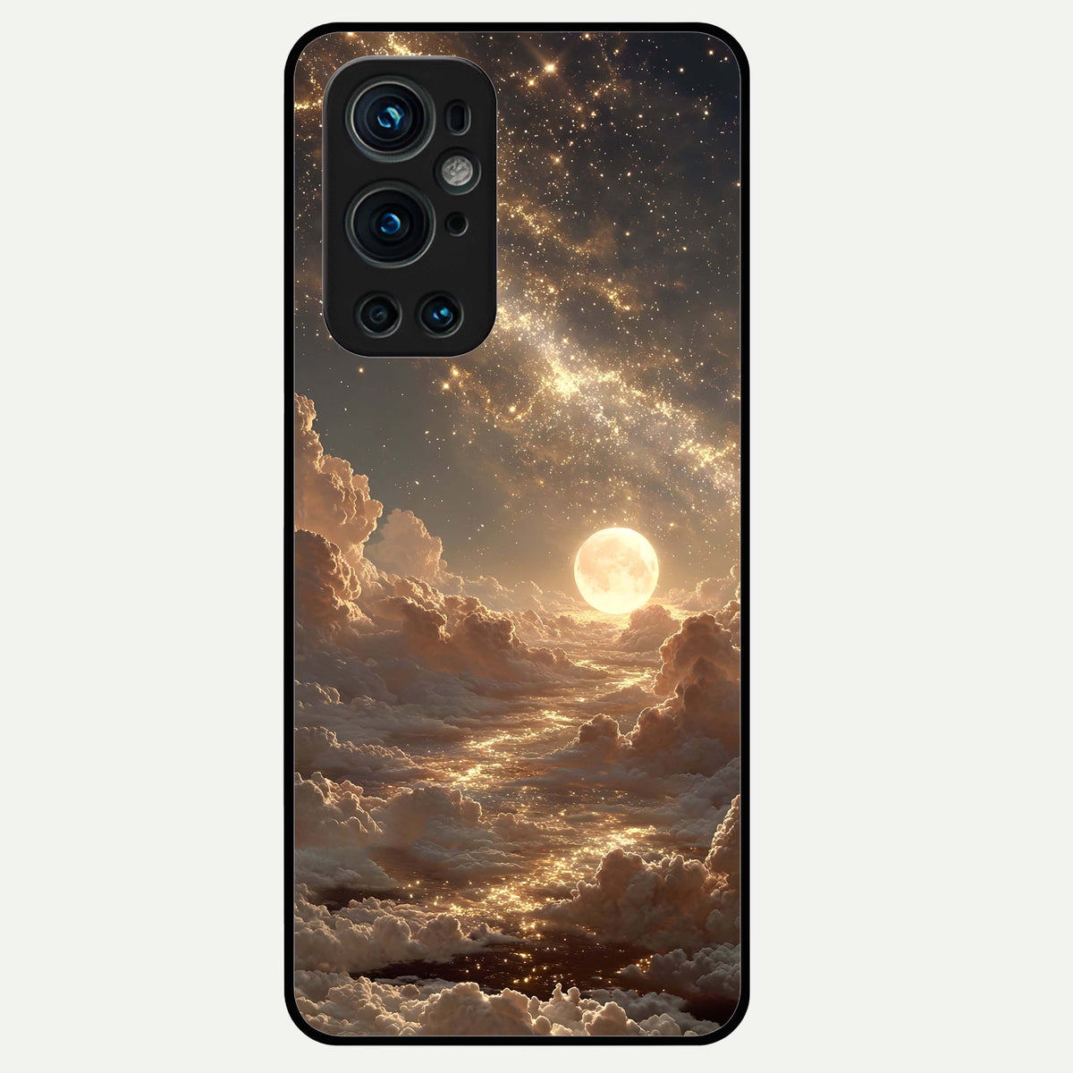  Golden Sky Dream Glass Case For OnePlus 9 Pro back cover – full design glossy printed glass finish