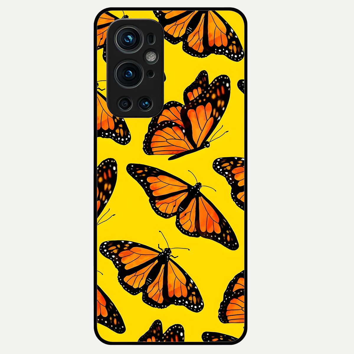  Golden Wing Flight Glass Case For OnePlus 9 Pro back cover – full design glossy printed glass finish