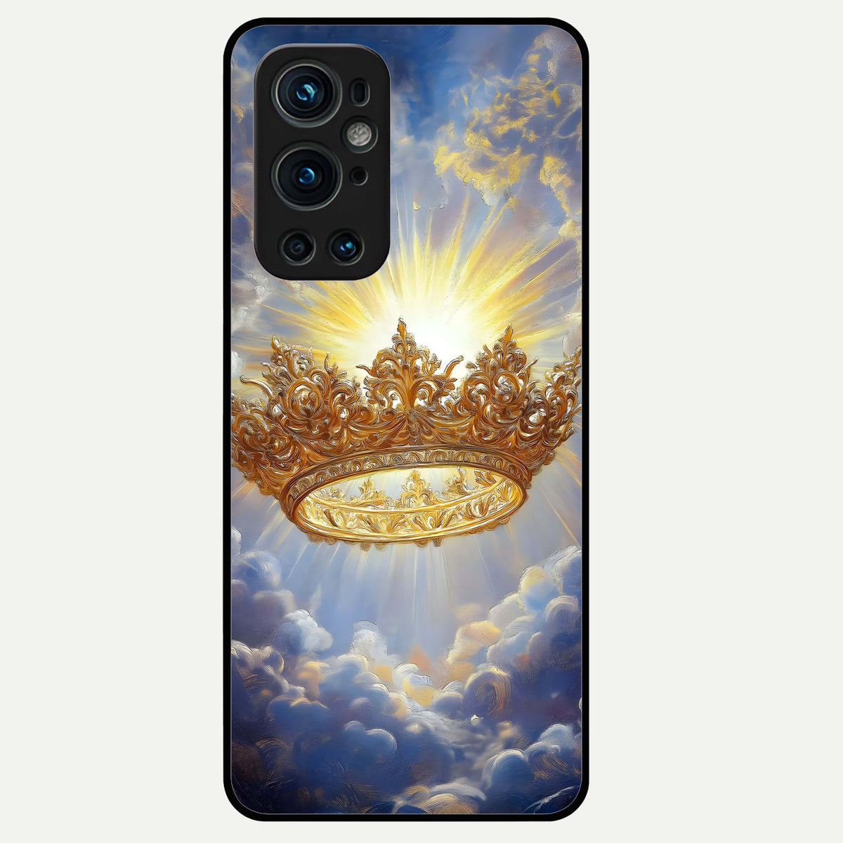 Heavenly Crown Light Glass Case For OnePlus 9 Pro back cover – full design glossy printed glass finish