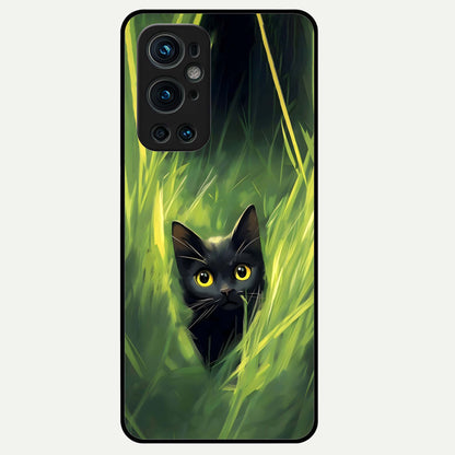  Hidden Cat Whisper Glass Case For OnePlus 9 Pro back cover – full design glossy printed glass finish