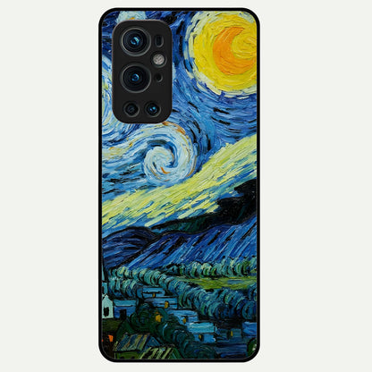  Inspired Van Gogh Art Glass Case For OnePlus 9 Pro back cover – full design glossy printed glass finish