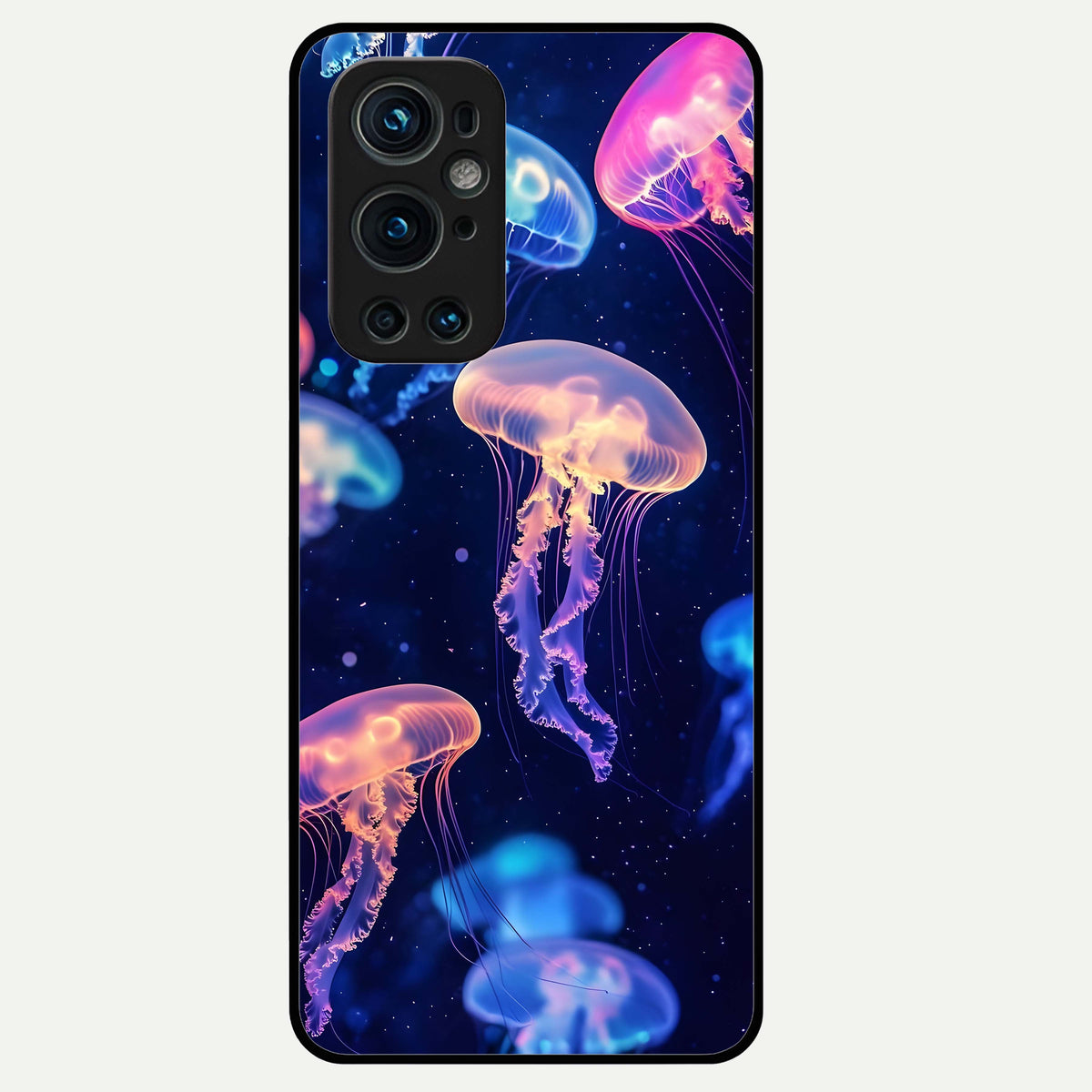  Jellyfish Pattern Glass Case For OnePlus 9 Pro back cover – full design glossy printed glass finish