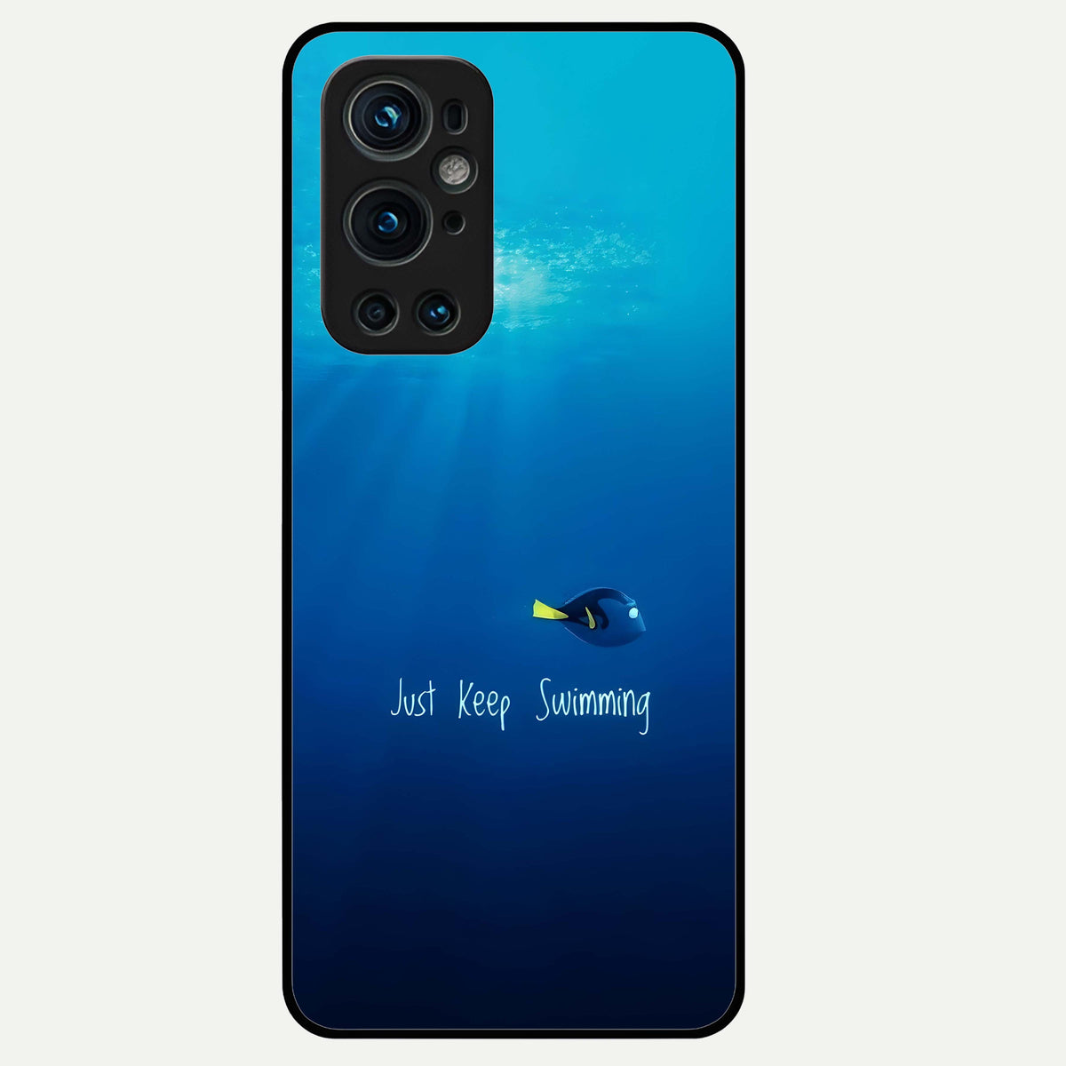  Just Keep Swimming Glass Case For OnePlus 9 Pro back cover – full design glossy printed glass finish