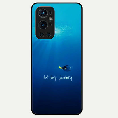  Just Keep Swimming Glass Case For OnePlus 9 Pro back cover – full design glossy printed glass finish