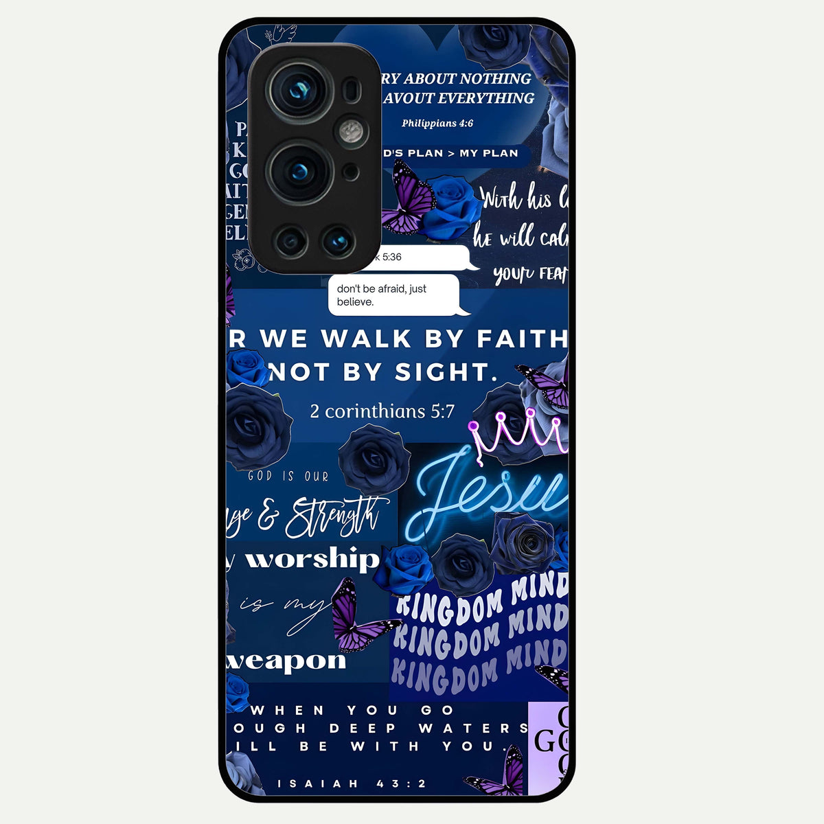  Kingdom Faith Glow Glass Case For OnePlus 9 Pro back cover – full design glossy printed glass finish