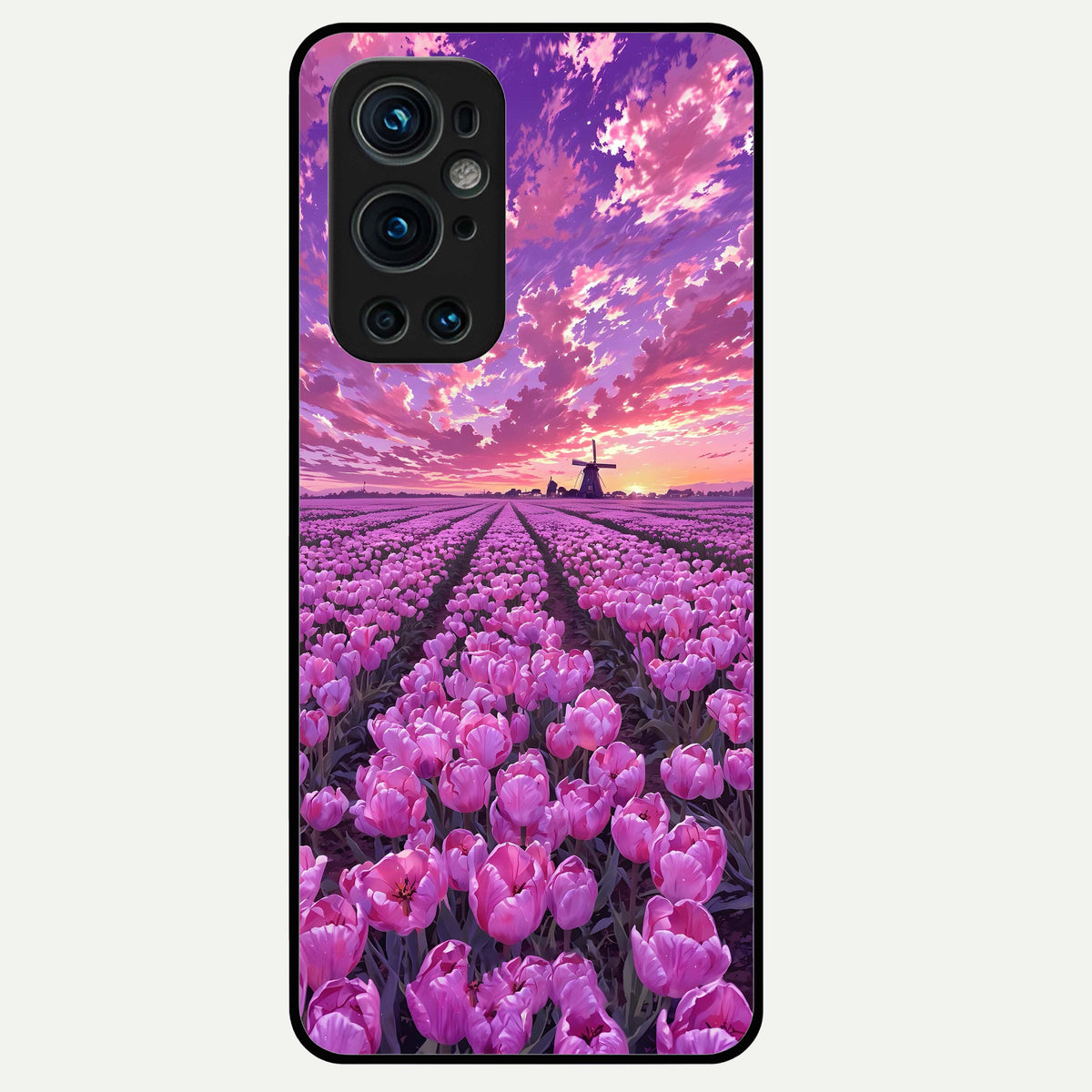  Lavender Dream Skies Glass Case For OnePlus 9 Pro back cover – full design glossy printed glass finish