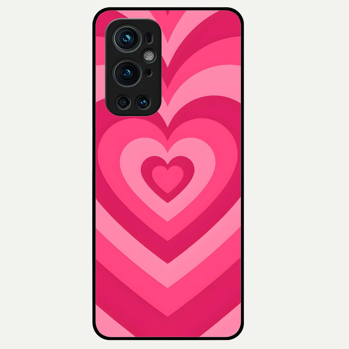  Layered Love Hearts Glass Case For OnePlus 9 Pro back cover – full design glossy printed glass finish