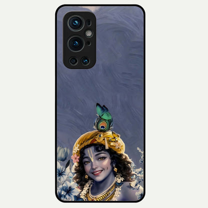  Lord Krishna Glass Case For OnePlus 9 Pro back cover – full design glossy printed glass finish